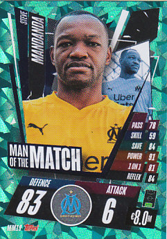 Steve Mandanda Olympique Marseille 2020/21 Topps Match Attax CL Man of the Match #MM19